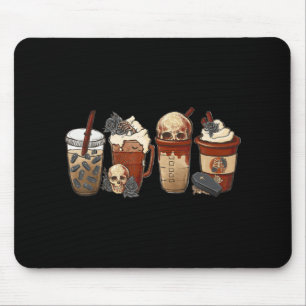 Halloween Goth Girl Kaffeekürbis Gewürz Latteis Mousepad