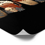 Halloween Goth Girl Kaffeekürbis Gewürz Latteis Poster (Ecke)