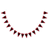 Halloween Goth Red Black Dripping Blopping Pattern Wimpelkette (Alle)