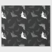 Halloween-Goth-Schwarze Fledermäuse Geschenkpapier (Flach)