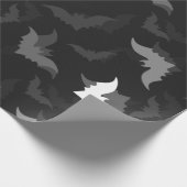 Halloween-Goth-Schwarze Fledermäuse Geschenkpapier (Ecke)
