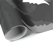 Halloween-Goth-Schwarze Fledermäuse Geschenkpapier (Rolleneckpunkt)