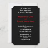 Halloween Goth, Skull, Spinnen Einladung (Rückseite)