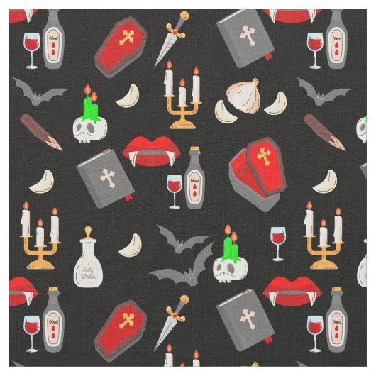 Halloween-Goth-Vampirjäger-Knoblauchdolch Fang Stoff (Nahaufnahme)