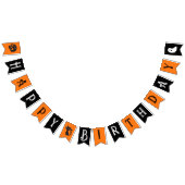 Halloween Gothday Buchstaben Orange und Schwarz Wimpelkette (Alle)