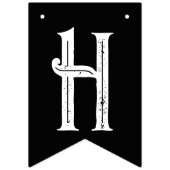 Halloween Gothday Buchstaben Orange und Schwarz Wimpelkette (Zweite Fahne)