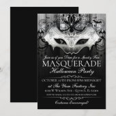 Halloween Gothic Bat Masquerade Party Einladung (Vorne/Hinten)