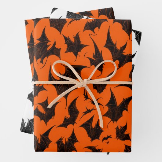 Halloween Gothic Bats Geschenkpapier Set (Beispiel)