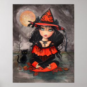 Halloween Gothic Big Eye Kunstposter Druck Poster