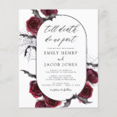 Halloween Gothic Black Burgundy Wedding (Vorderseite)