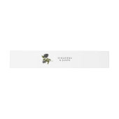 Halloween Gothic Black Rose Wedding White Einladungsbanderole (Flach)