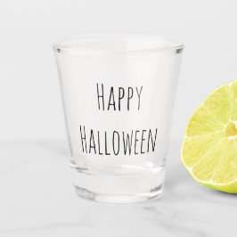 Halloween Gothic Black Typografy Schnapsglas