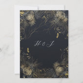 Halloween Gothic Black Wedding Einladung (Rückseite)