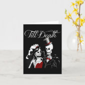 Halloween Gothic Bride Groom Skelet Karte (Gelbe Blume)