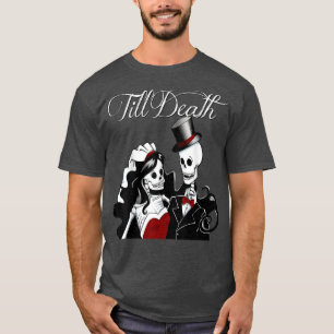 Halloween Gothic Bride Groom Skelett bis T-Shirt