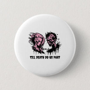 Halloween Gothic Bride Groom Zombies bis Button
