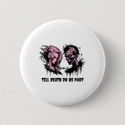 Halloween Gothic Bride Groom Zombies bis Button (Vorderseite)