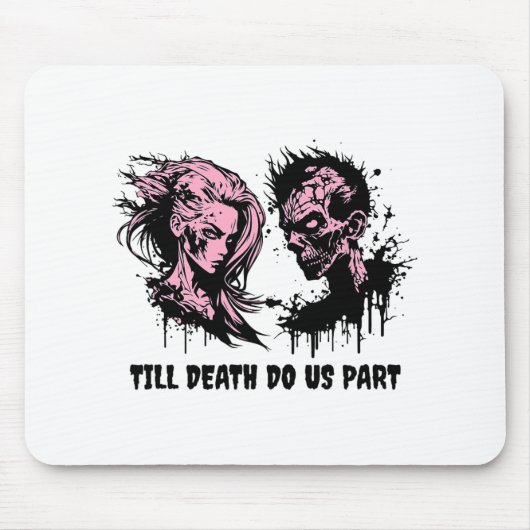 Halloween Gothic Bride Groom Zombies bis Mousepad (Vorne)