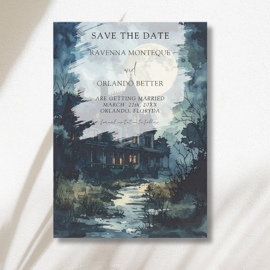 Halloween Gothic Castle Mondhochzeit Save The Date