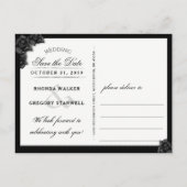 Halloween Gothic Elegant Bats Matching PostCard Ankündigungspostkarte (Rückseite)