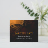 Halloween Gothic Elegant Save the Date PostCard Ankündigungspostkarte (Stehend Vorderseite)