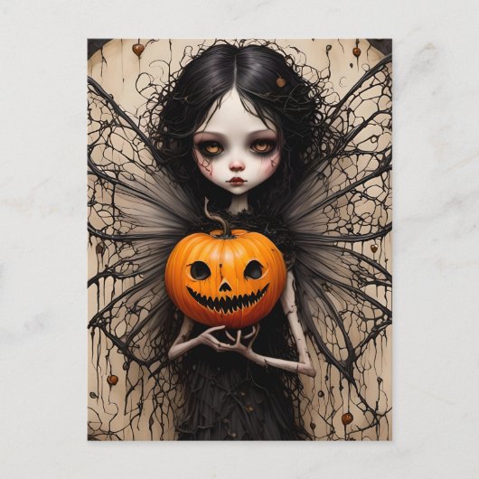 Halloween Gothic Fairy Postkarte (Vorderseite)
