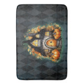 Halloween Gothic Fall Fairy Hütte Blue Raute Badematte (Vorderseite Vertikal)