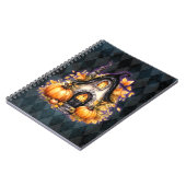 Halloween Gothic Fall Fairy Hütte Blue Raute Notizblock (Linke Seite)