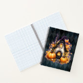 Halloween Gothic Fall Fairy Hütte Blue Raute Notizblock (Innenseite)