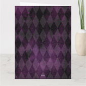 Halloween Gothic Fall Fairy Hütte Lila Raute Karte (Rückseite)