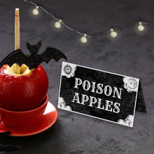 Halloween-Gothic-FaltenFood-Label Platzkarte