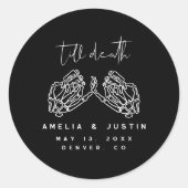 Halloween Gothic Gastgeschenk Hochzeit Stickers (Vorderseite)