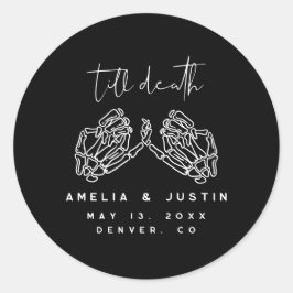 Halloween Gothic Gastgeschenk Hochzeit Stickers