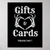 Halloween Gothic Geschenk und Karten Skull Hände U Poster (Vorne)