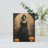 Halloween Gothic Girl Postkarte (Stehend Vorderseite)