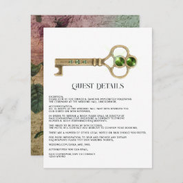 Halloween Gothic Guest Details Begleitkarte