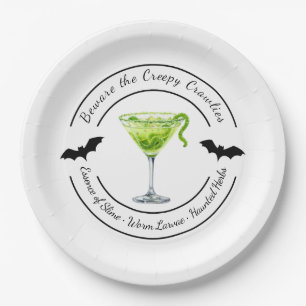 Halloween Gothic Heißgetränk mit Zombie-Schleim Pappteller