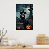 Halloween Gothic Hexe Poster (Küche)