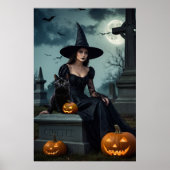 Halloween Gothic Hexe Poster (Vorne)