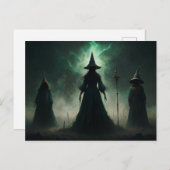 Halloween Gothic Hexen Postkarte (Vorne/Hinten)