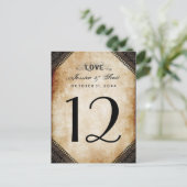 Halloween-Gothic-LIEBE-Tischnummer-Karten Postkarte (Stehend Vorderseite)