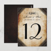 Halloween-Gothic-LIEBE-Tischnummer-Karten Postkarte (Vorne/Hinten)