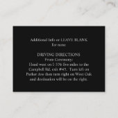 Halloween Gothic Lila Black 3,5 x 2,5 Empfang Begleitkarte (Rückseite)