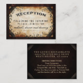 Halloween-Gothic-Matching-Hochzeitsempfang Begleitkarte (Vorne/Hinten)