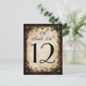 Halloween-Gothic-Matching-Tischnummer-Karten Postkarte (Stehend Vorderseite)
