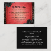 Halloween Gothic Red Black 3,5 x 2,5 Empfang Begleitkarte (Vorne/Hinten)