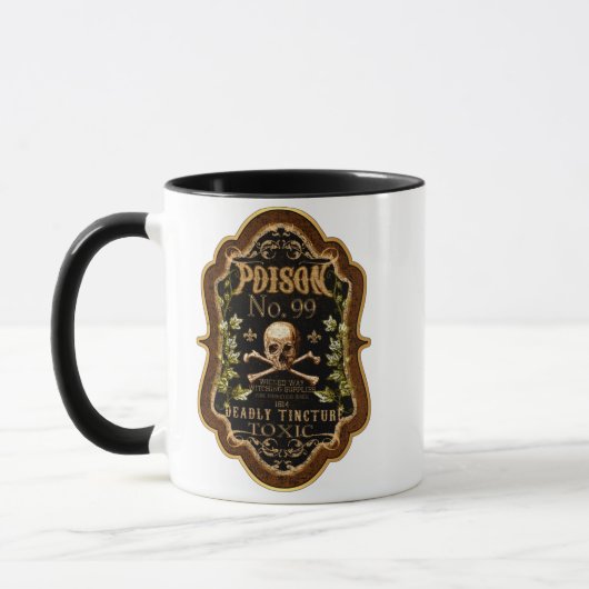 Halloween-Gothic-Schädel und Crossbones-Rotzunge Tasse (Links)