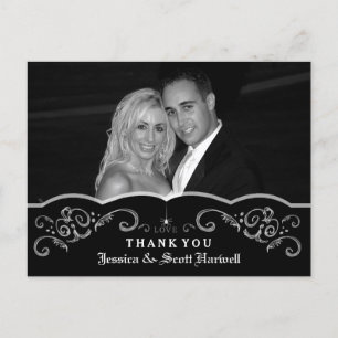 Halloween Gothic Scroll Foto Vielen Dank Postkarte