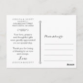 Halloween Gothic Scroll Foto Vielen Dank Postkarte (Rückseite)