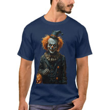 Halloween Gothic Skeleton Clown mit Jack-O-Lanter